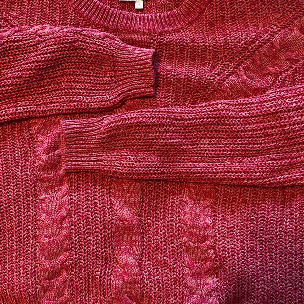 Only Cable Knit Sweater in Raspberry Pink - Picture 3 of 5